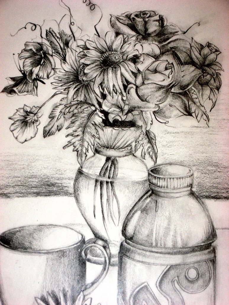 Flower Vase Drawing