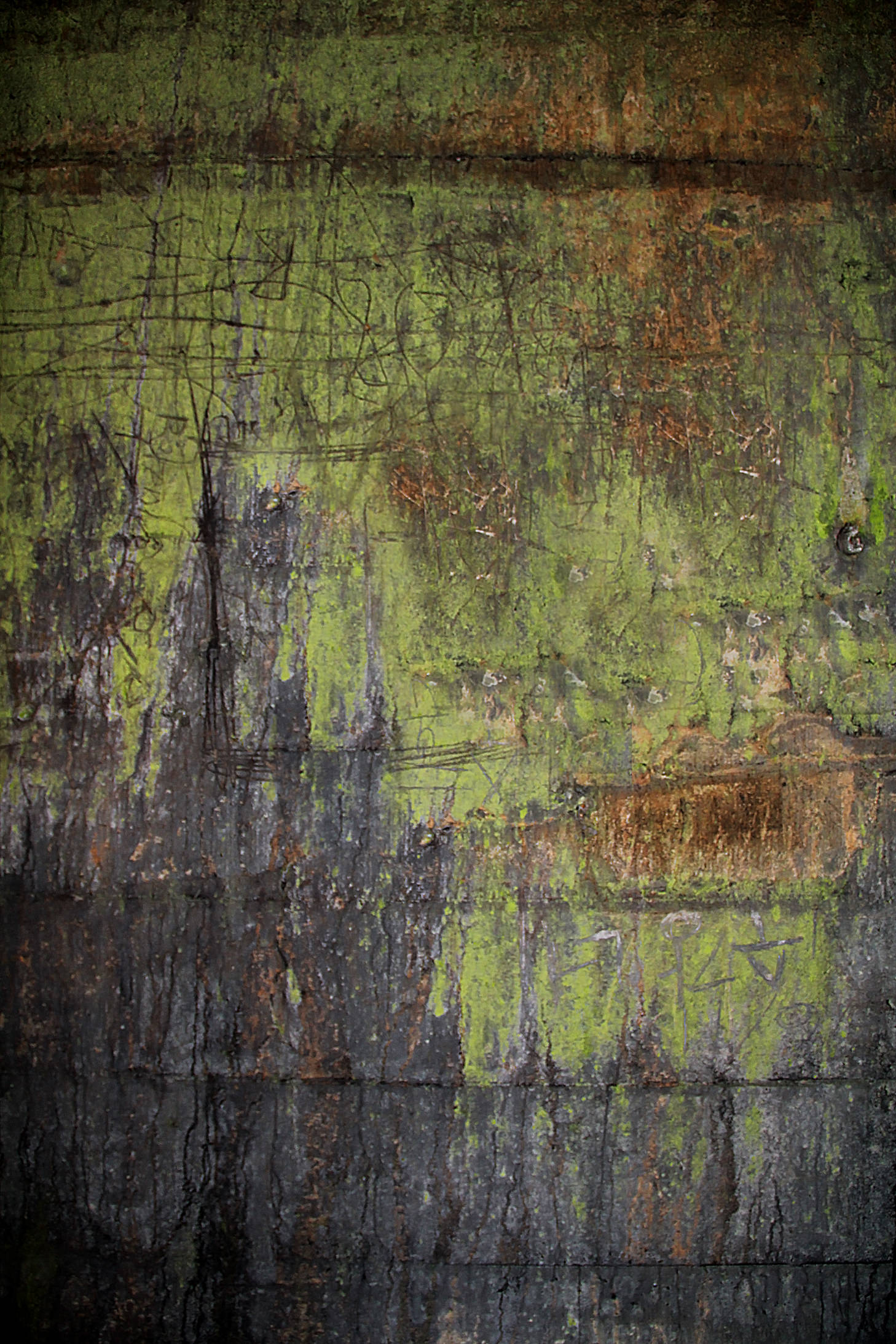 Green Colored Grunge Texture