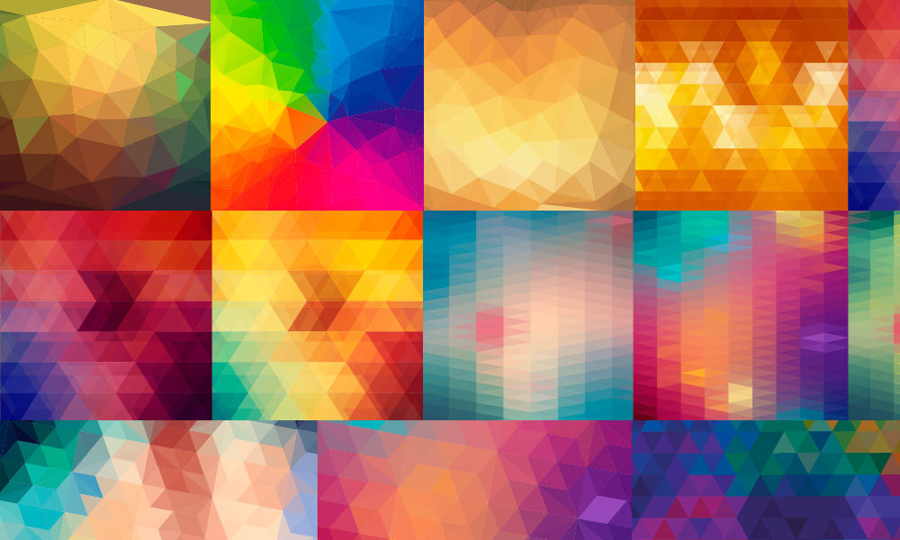 24 Vector polygon backgrounds