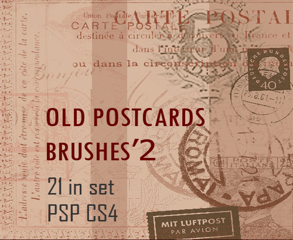 21 Free Old Postcard Brushes