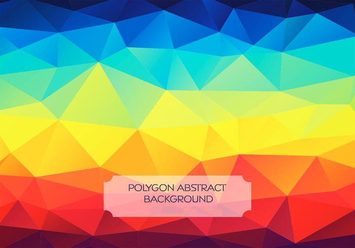 Rainbow Polygon Background Vector