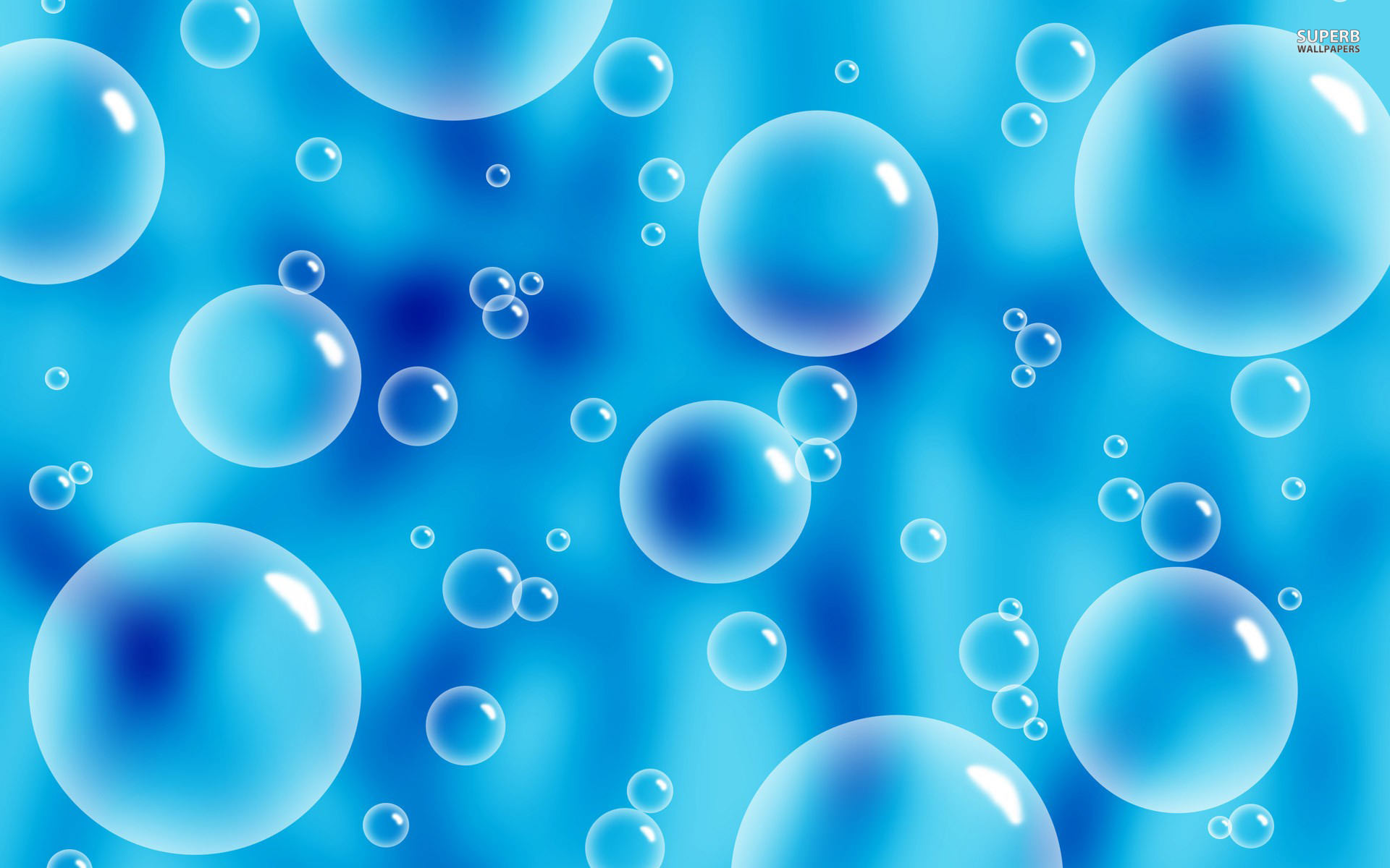 Elegant Blue Bubble Wallpaper