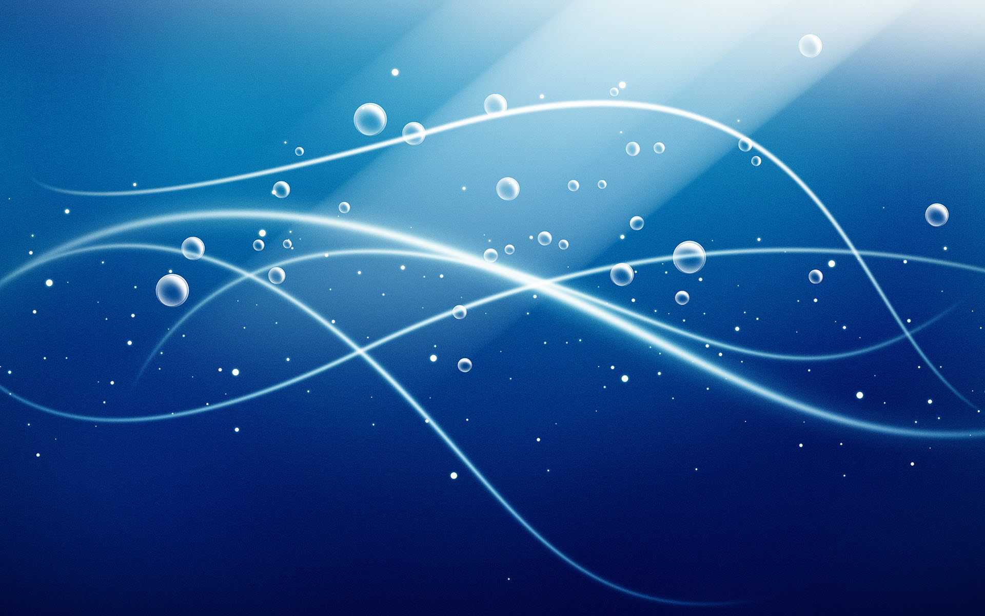 Blue Bubbles Waves Wallpaper