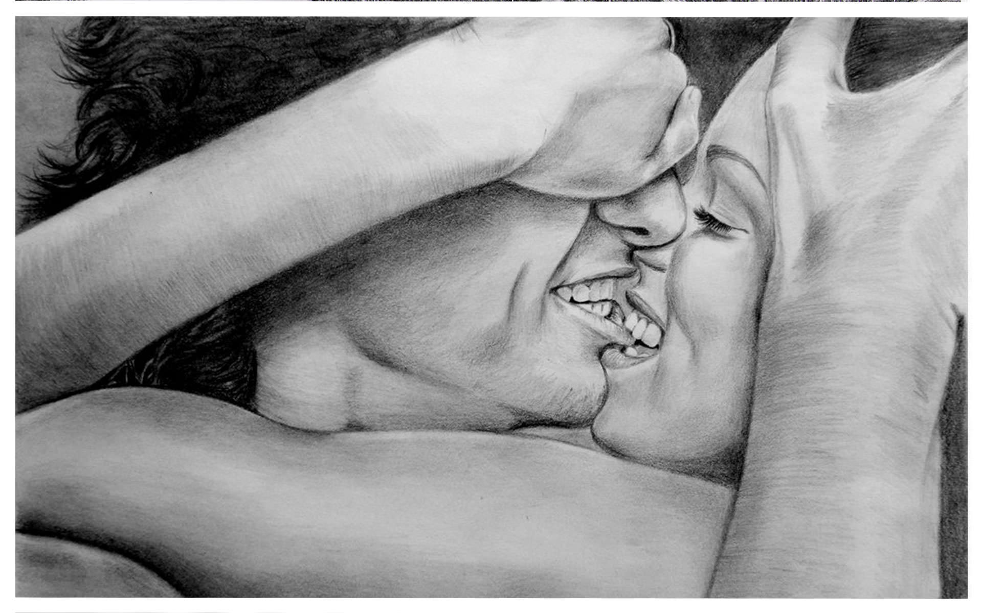Bite My Lips Love Drawing