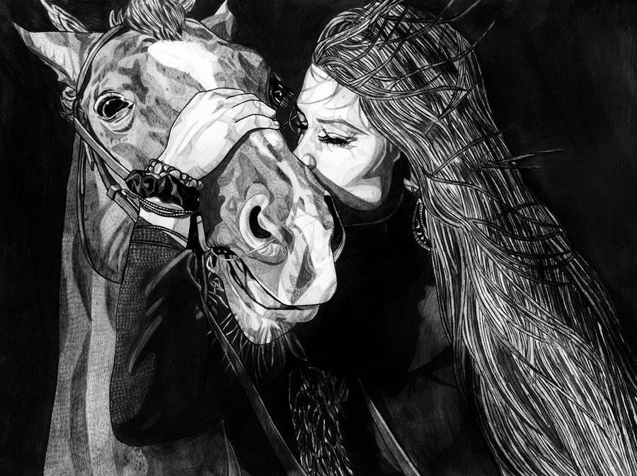 Girl with the Horse Drawing