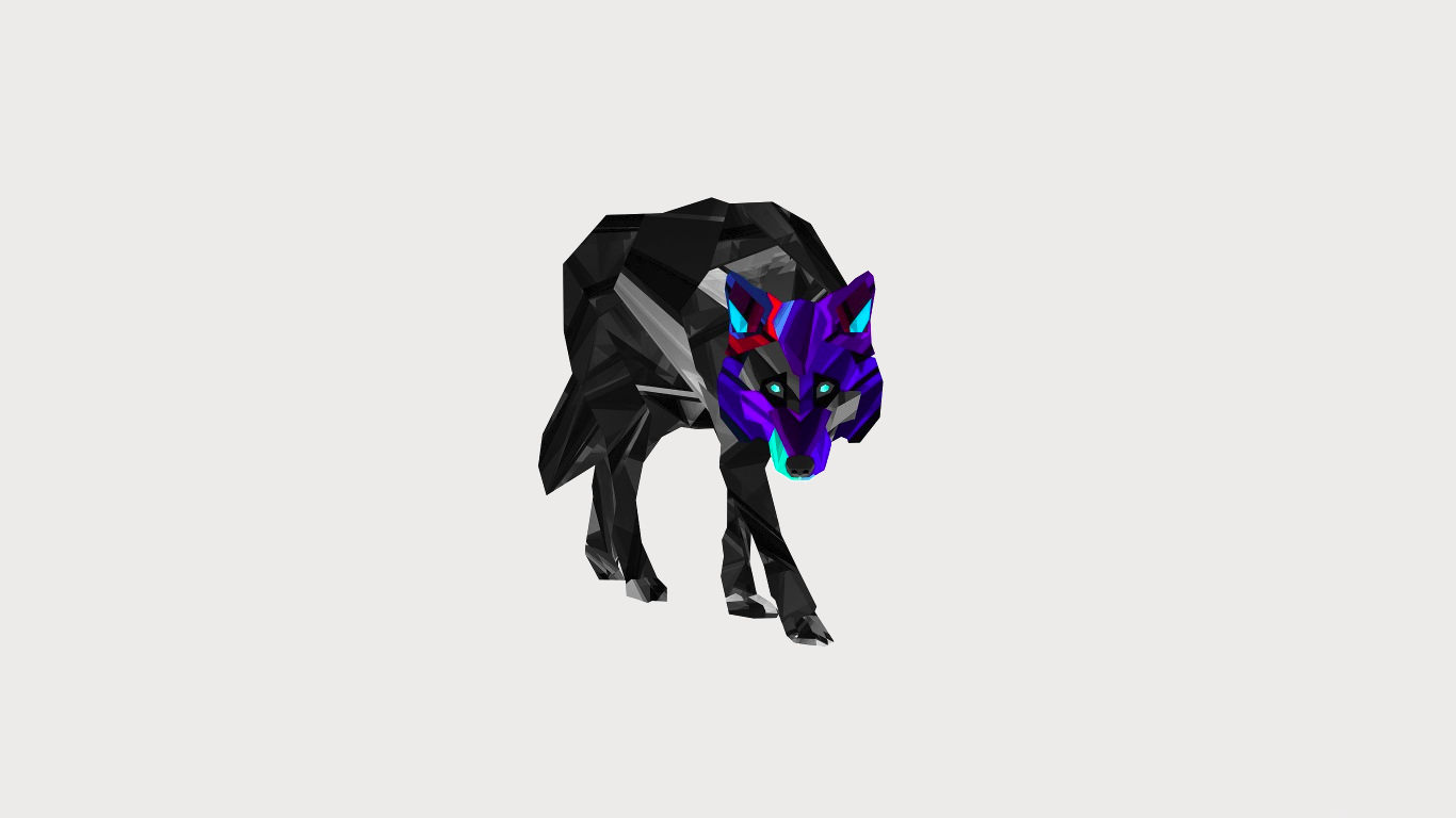 Pixel Wolf Background