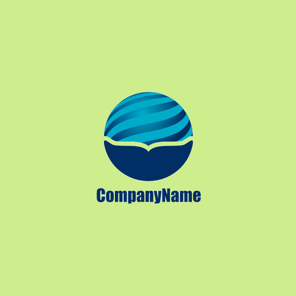 Blue Globe Wave Logo