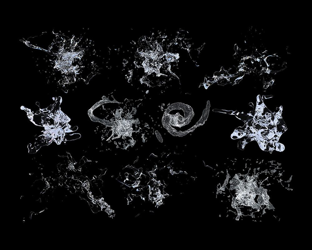 3D Water splashes Photoshop brushes