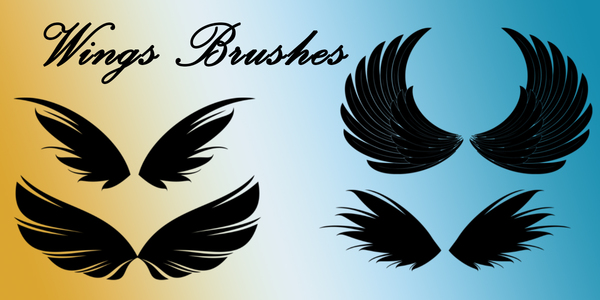 4 Kind Wings Photoshop Brushes