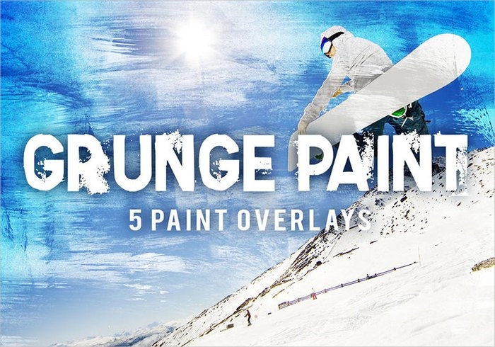 5 Grunge Paint Texture Overlays