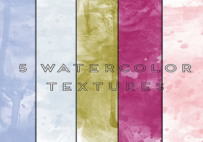 5 High Res Watercolor Texture Backgrounds