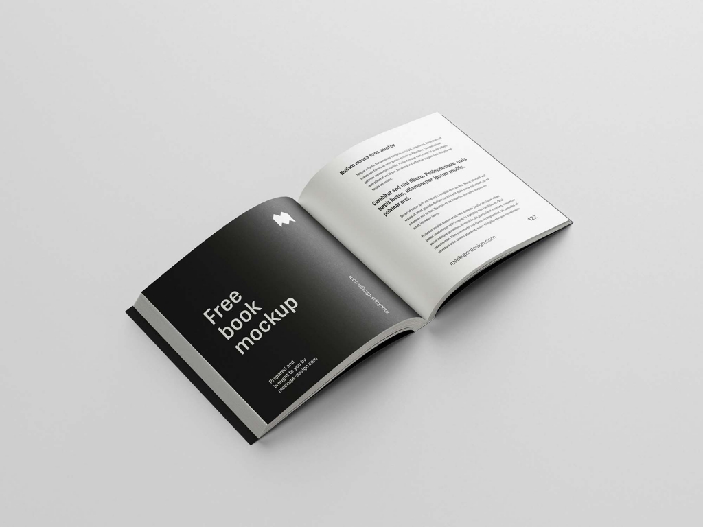 8 Free Square Book Mockup (PSD)