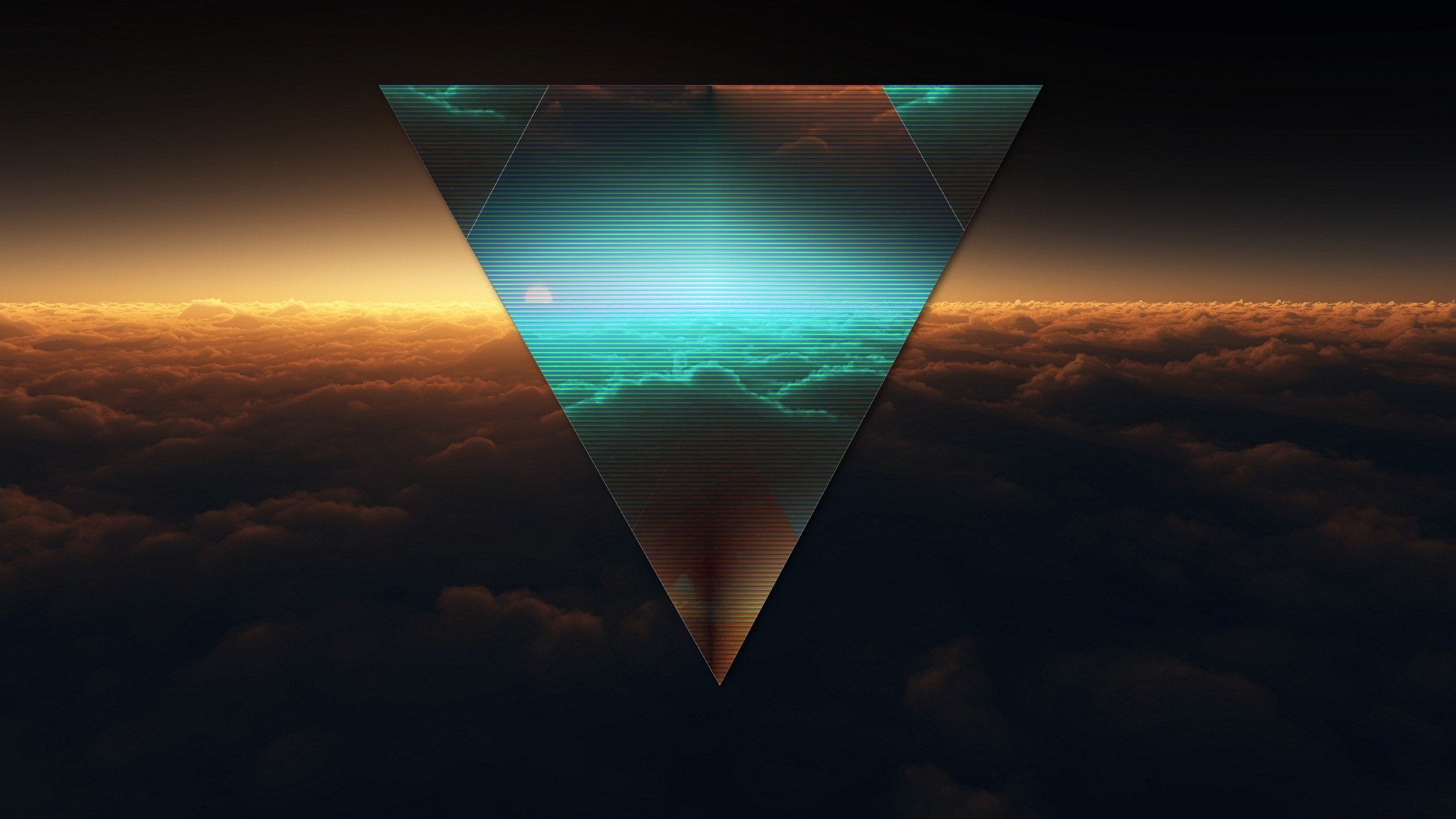 Abstract Triangle Dark Background