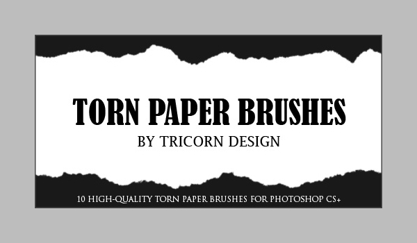 Adobe Photoshop Torn Paper Brushes