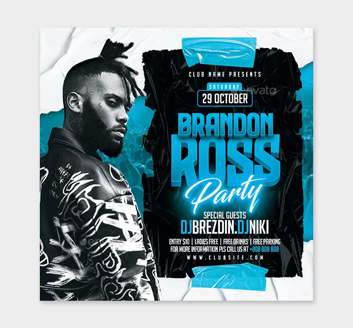 Artist Concert Flyer Template PSD