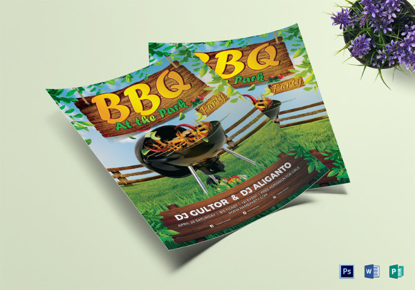 BBQ Summer Party Flyer Template