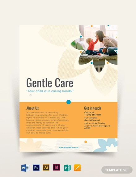 babysitting flyer template