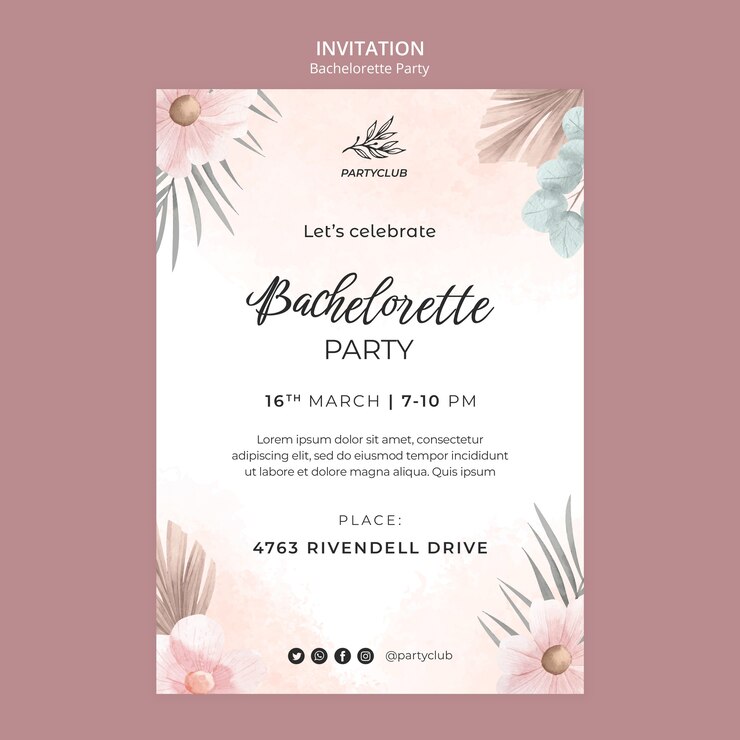 Bachelorette Party Farewell Invitation