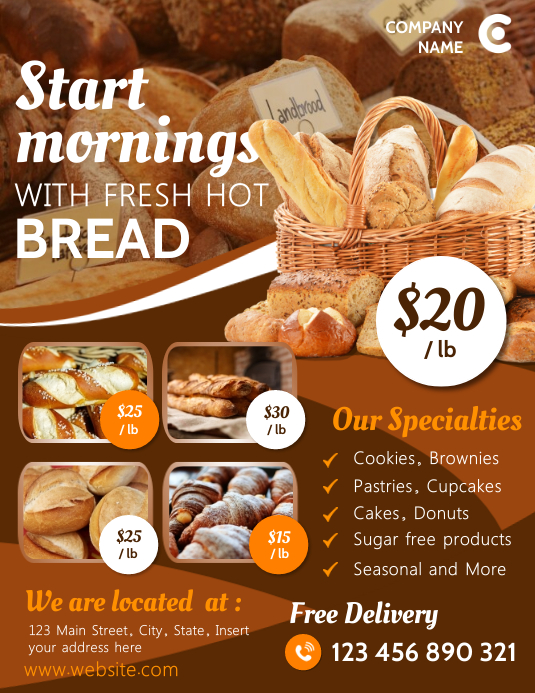 Bakery Flyer Advertisement Template Design