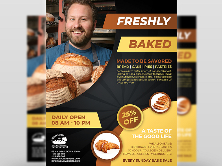 Bakery Flyer Designs Templates