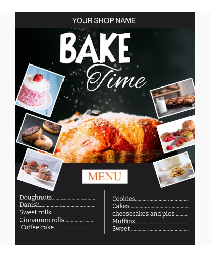 Bakery Menu Flyer Template