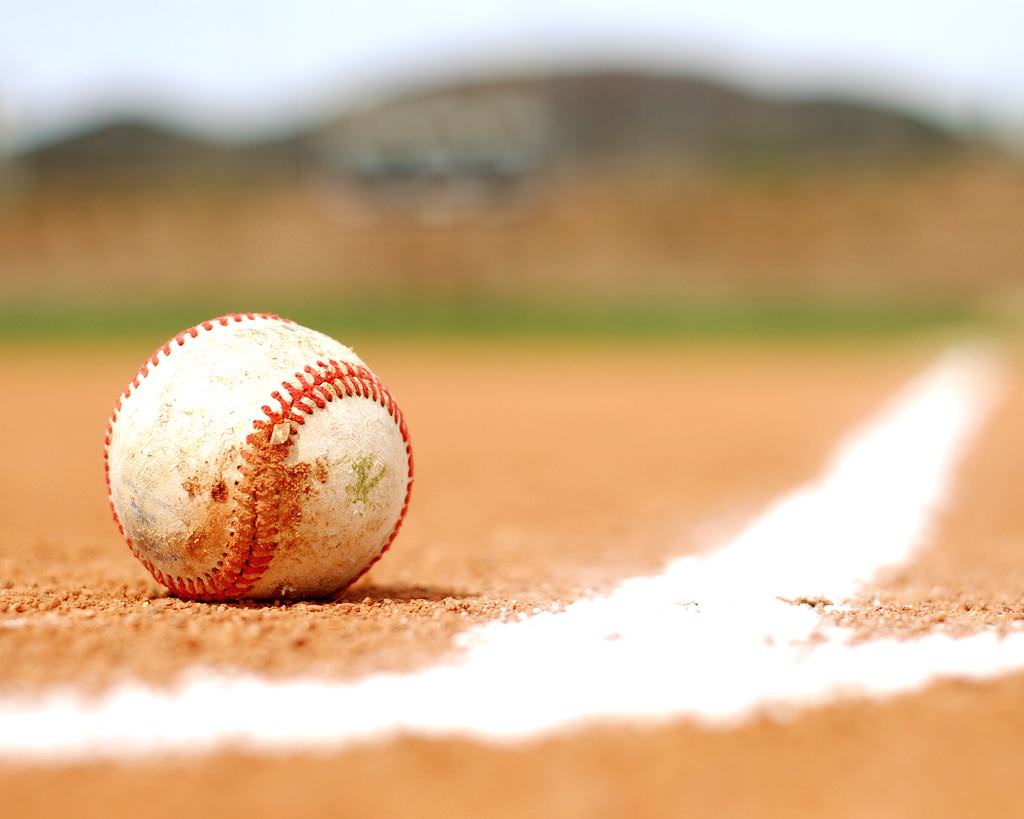 Baseball on the Ground Wallpaper