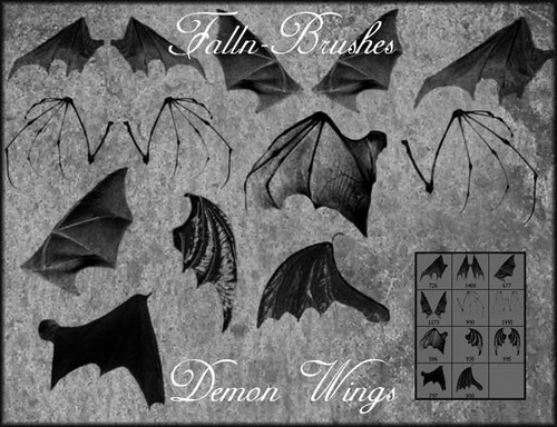 Bat Demon Wings Photoshop Brushes