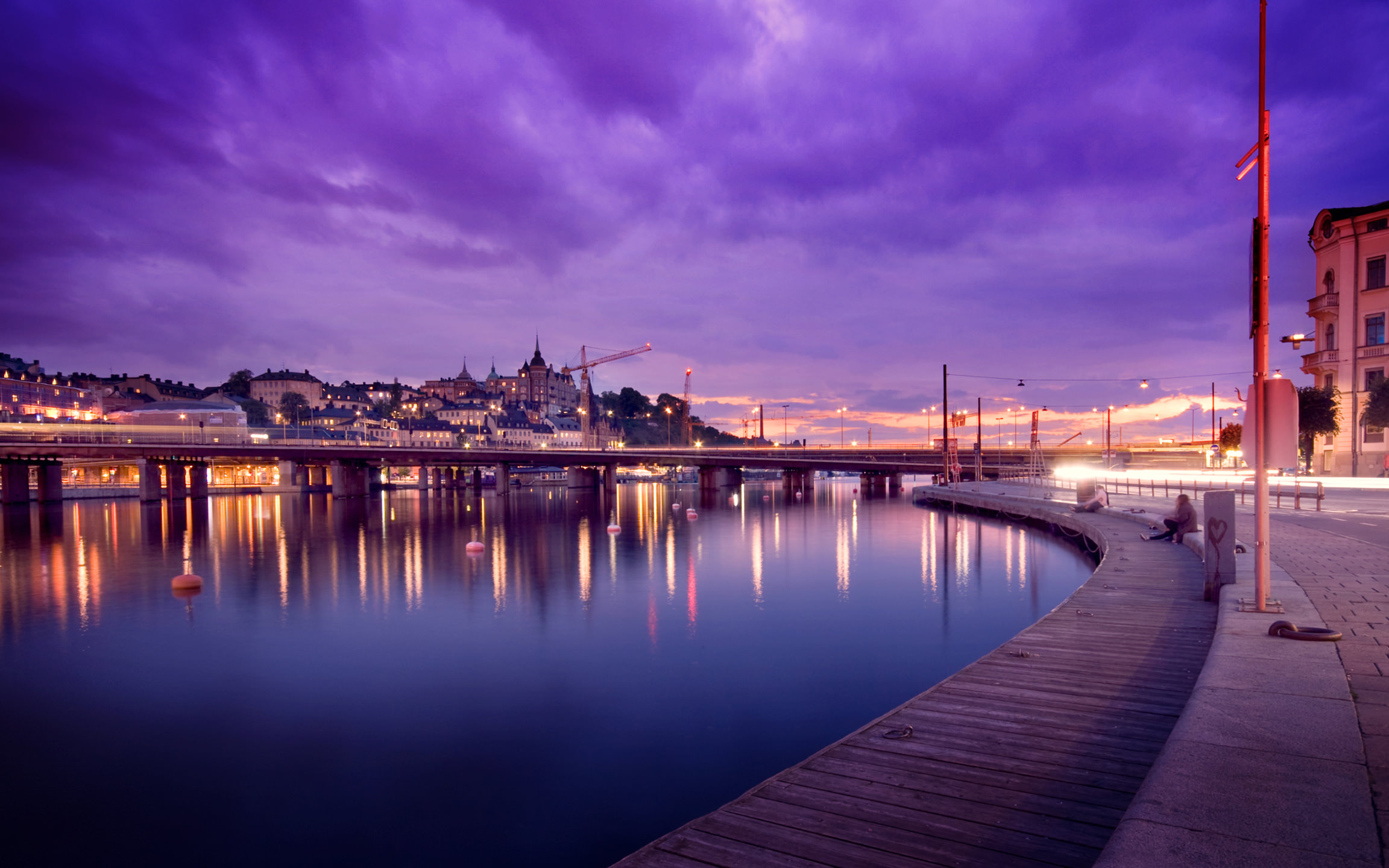 Beautiful Nature Scenic Purple Background