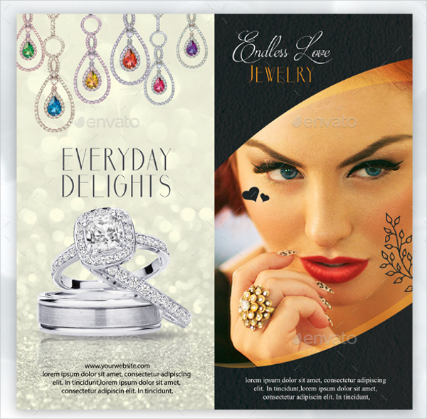 Bi-Fold Jewelry Brochure Advertising