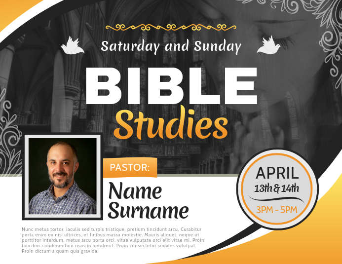 Bible Study Church Landscape Flyer Template