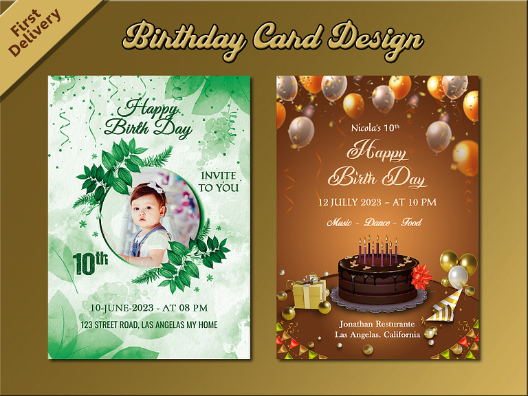 Birthday Invitation Card Design