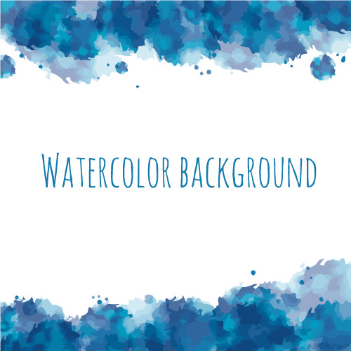 Blue Vector Watercolor Background