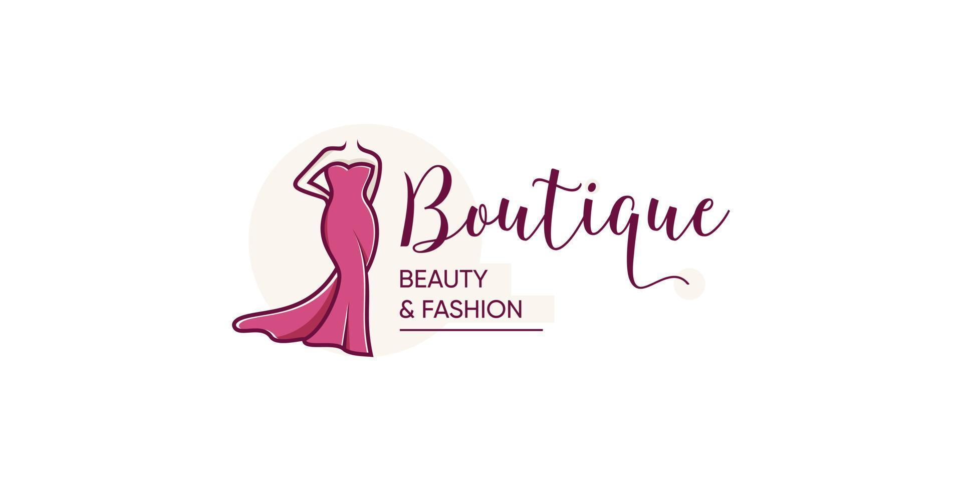 Boutique Logo Design with Beauty and Fashion