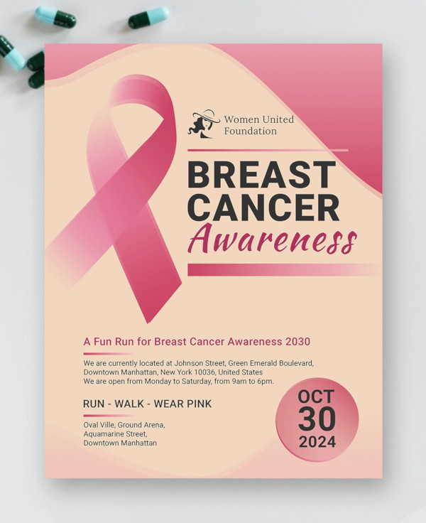 Free 19 Breast Cancer Flyer Templates In Psd Ai Indesign Ms Word 