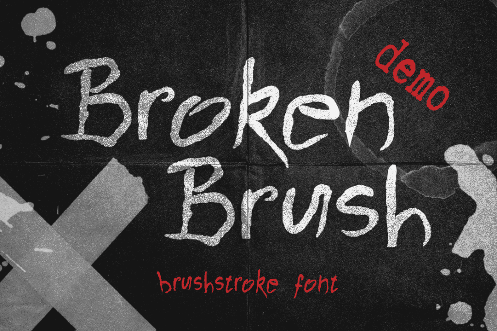 Broken Brush Demo Font