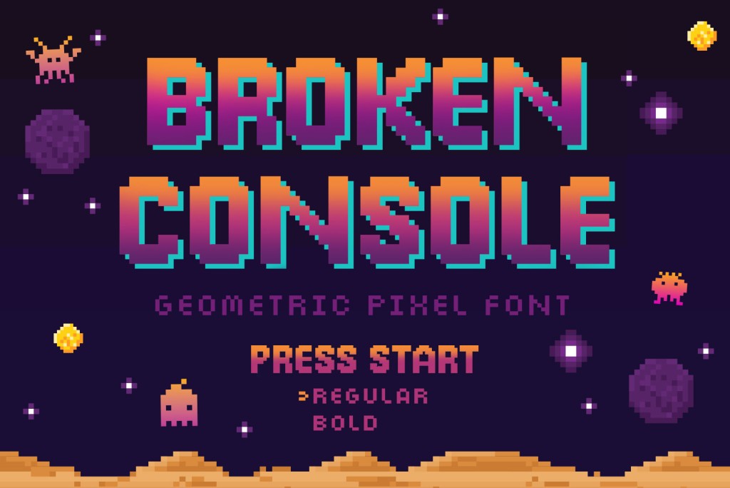 Broken Console Font