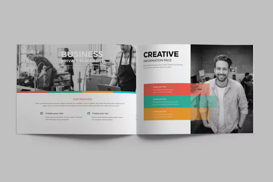 Corporate A5 Landscape Brochure Template