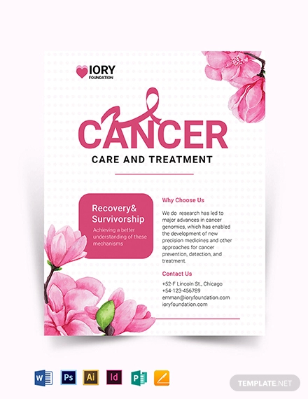 cancer treatment flyer template