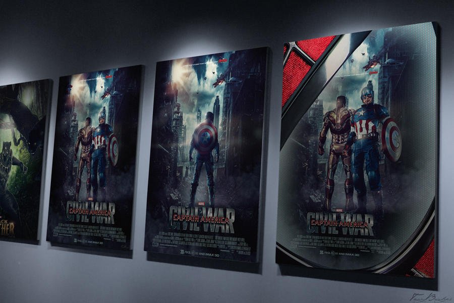 Captain America Civil War Movie Poster Mockup