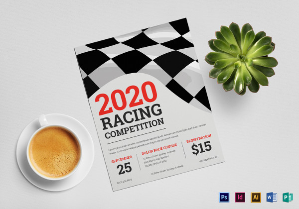 car racing flyer template