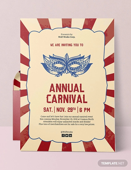 carnival invitation design