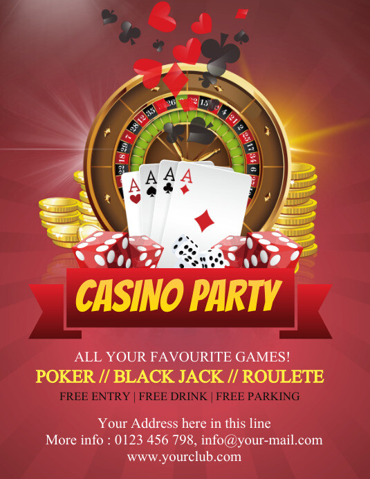 Casino Night Party Flyer Template