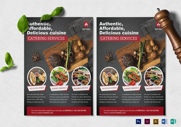catering service flyer template