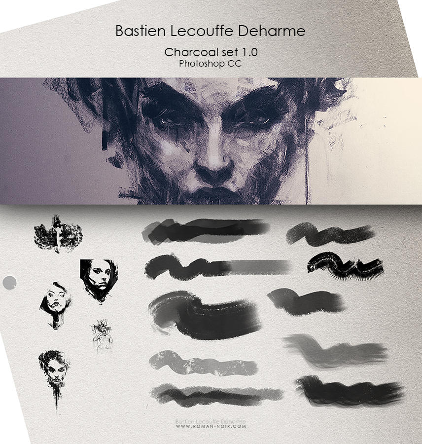 10 Charcoal Brushes Procreate - FilterGrade