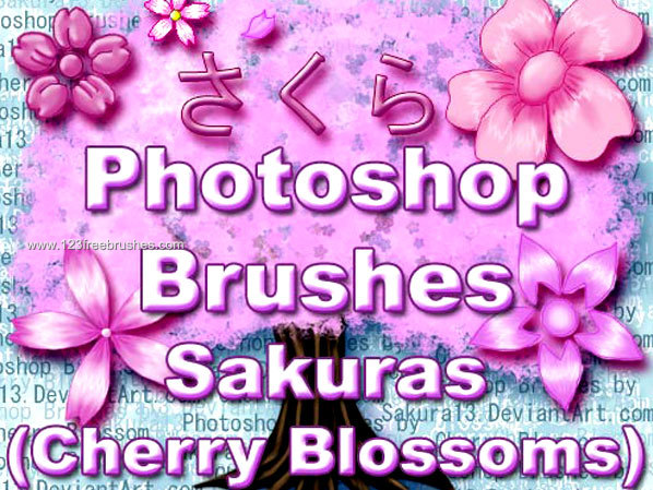 Cherry Blossom Photoshop Brushes