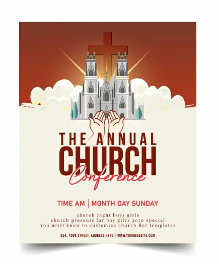 Church Flyer Template Classical Elegance