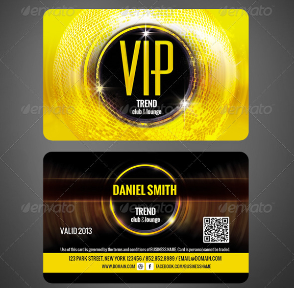 Club Membership Card Design