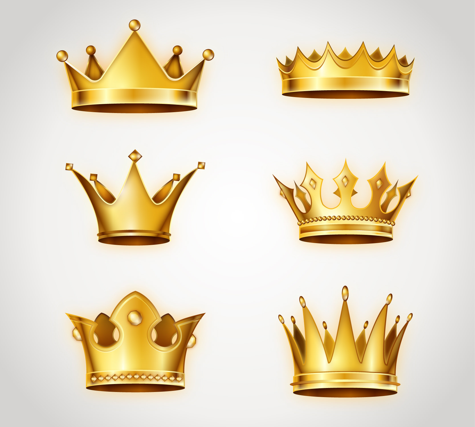 Collection of Golden crowns