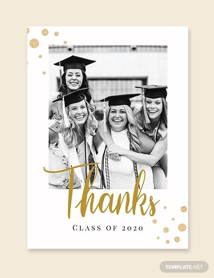 college graduation thank you card template