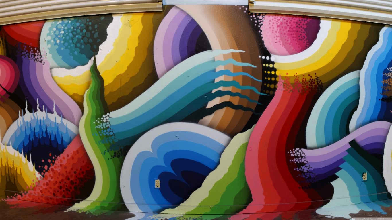 Colored Graffiti Art Wallpaper